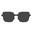 BRIGITTE S006 Adult Unisex Folding Sunglasses - Black / Dark Grey