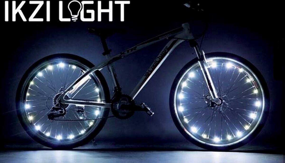 Ikzi illuminazione per 2 ruote - 40 LED blu, include 6 batterie AAA. 2/6