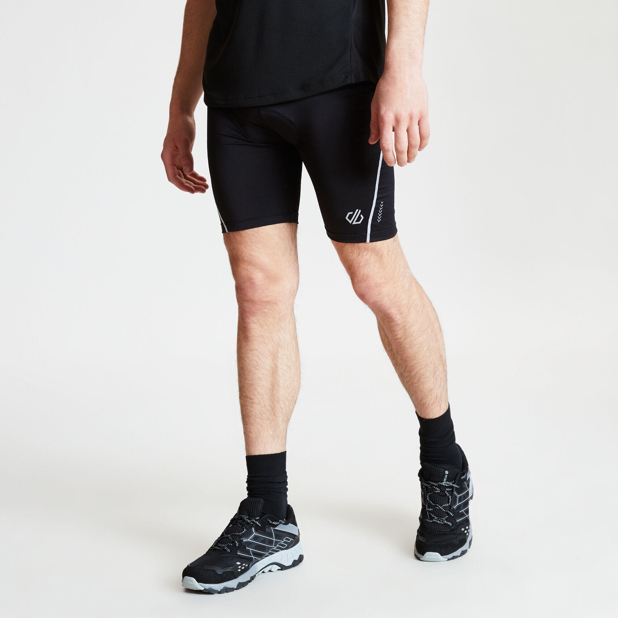 Mens Bold Short Cycling Pants (Black/White) 3/5