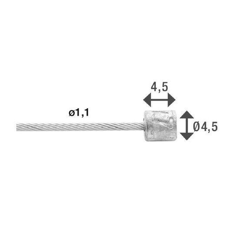 Schakel Binnenkabel 4000Mm Rvs Ø1,1Mm