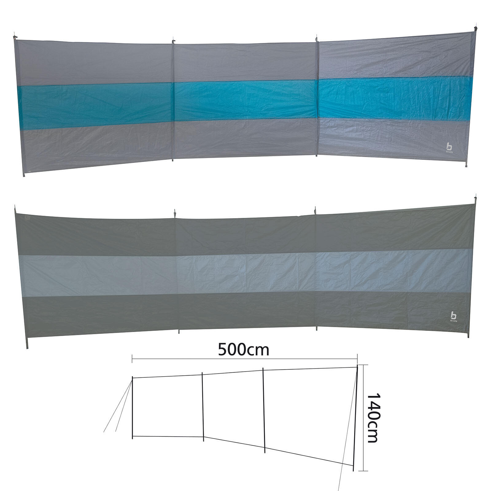 Camping Paravent XL Plage Tente Jardin Clôture Protection visuelle Grand 500x140 3/5