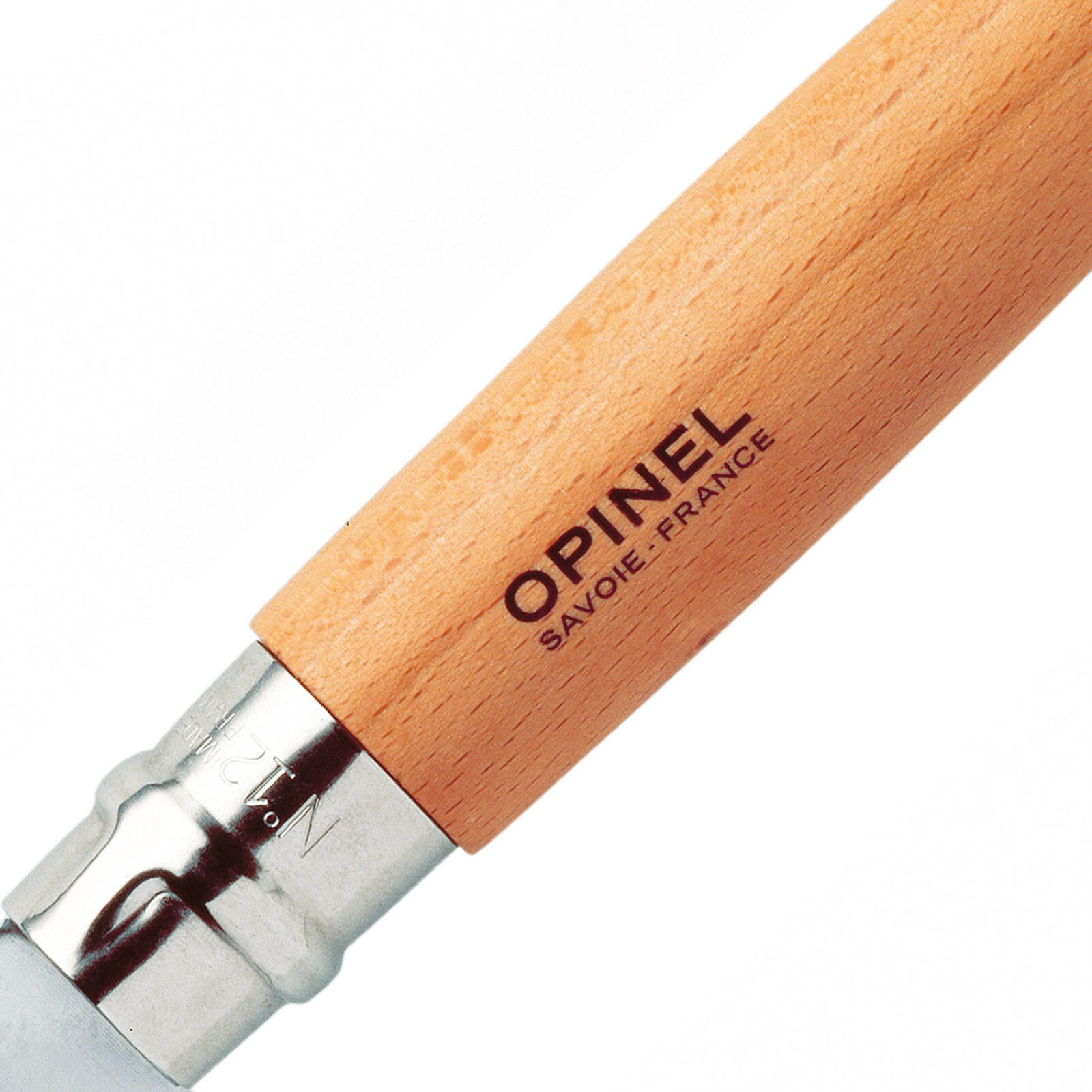 Coltello da Campeggio tascabile in acciaio pieghevole Manico legno No.10 INOX 5/5