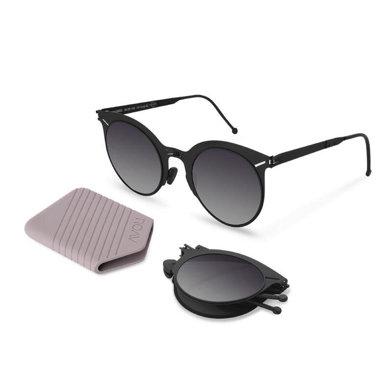 Zuma 8005 Adult Unisex Folding Sunglasses - Black / Grey