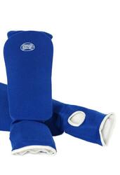 Protège-tibias & pieds en coton souple bleu