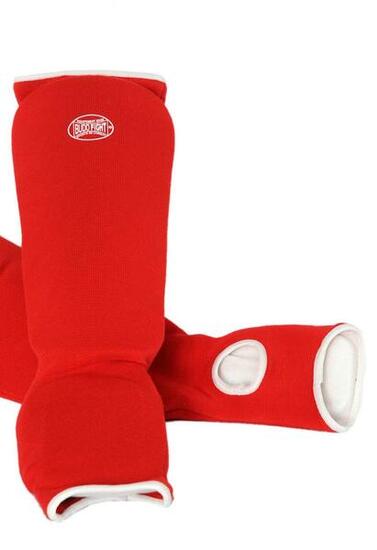 Rote weiche Baumwoll-Schienbeinschoner & Fußschutz