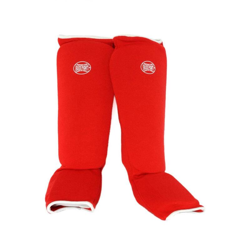 Protège-tibias & pieds en coton souple rouge