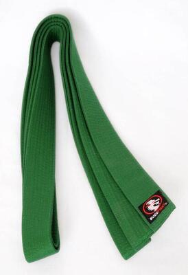 Groene geborduurde karateband