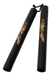 Nunchaku à corde en mousse noir & doré