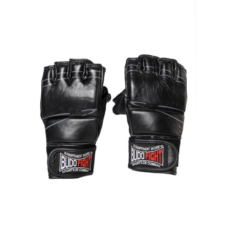 Gants de MMA Warrior 100 % cuir noirs