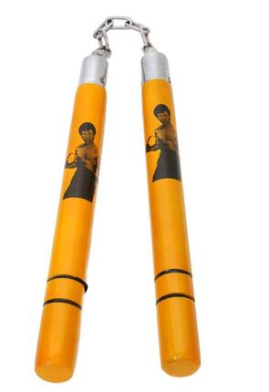 Bruce Lee Holz-Kettenstab mit Kette 30 cm