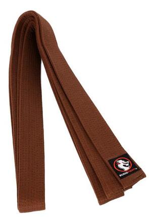 Ceinture de karaté piquée marron