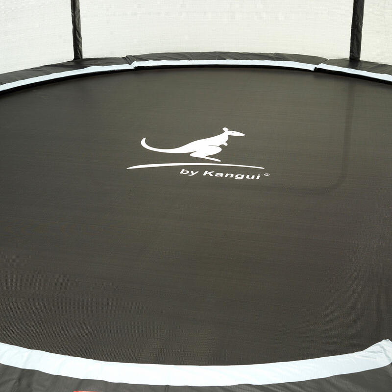 Trampoline rond Bleu Ø300cm avec filet, échelle, bâche et kit ancrage