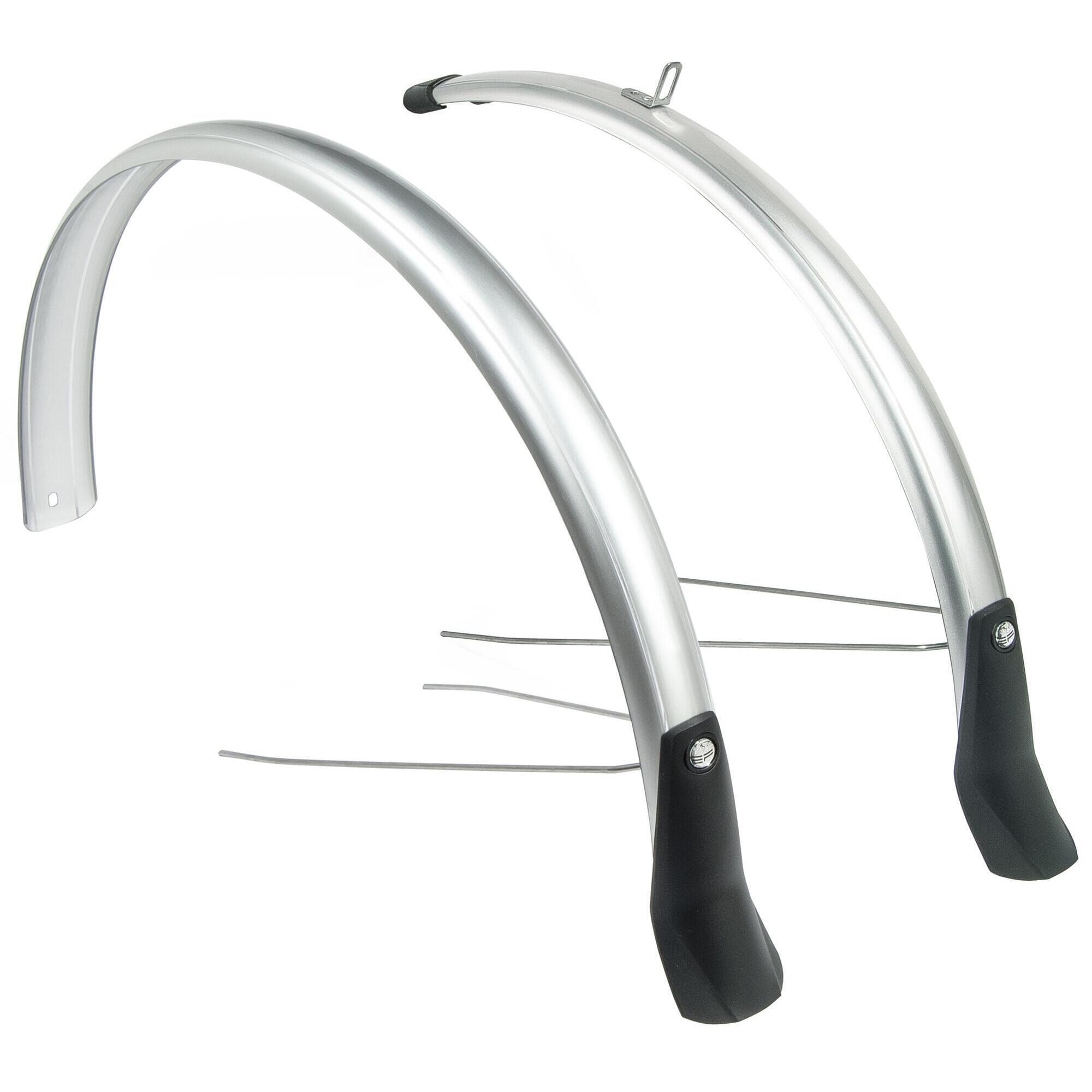 Set paraspruzzi Eurofender Elegance 28" x 46 mm - smoke/titanium. 2/2