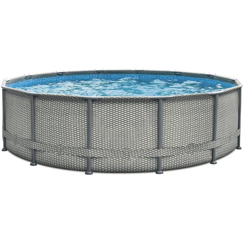 Piscine tubulaire ELITE - Ø 4.27 x 1.07 m liner imprimé - filtration à cartouch