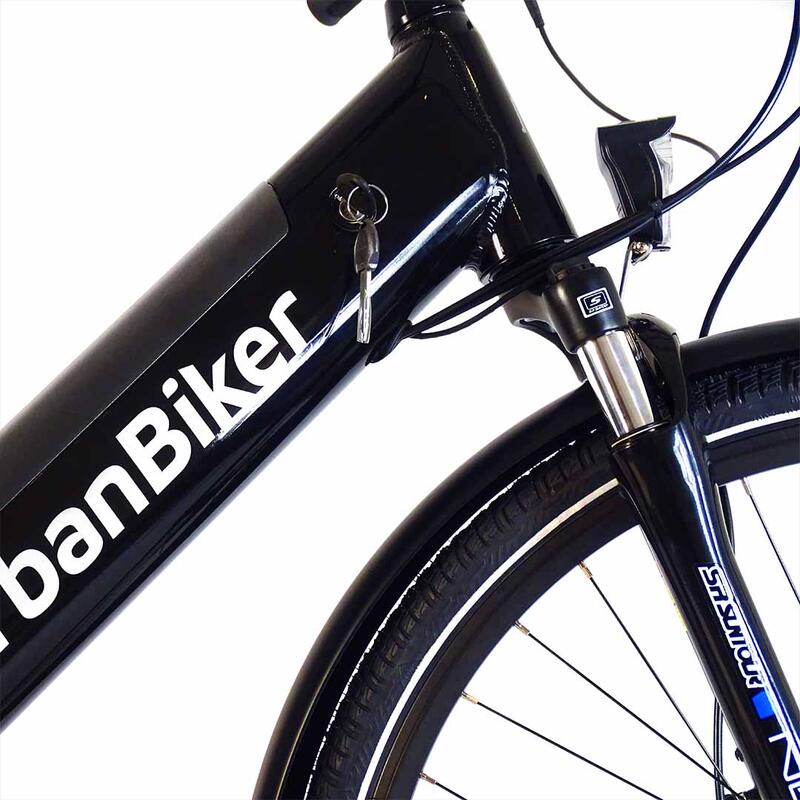 Urbanbiker Sidney | City E-Bike | 100KM Reichweite | Schwarz | 26"