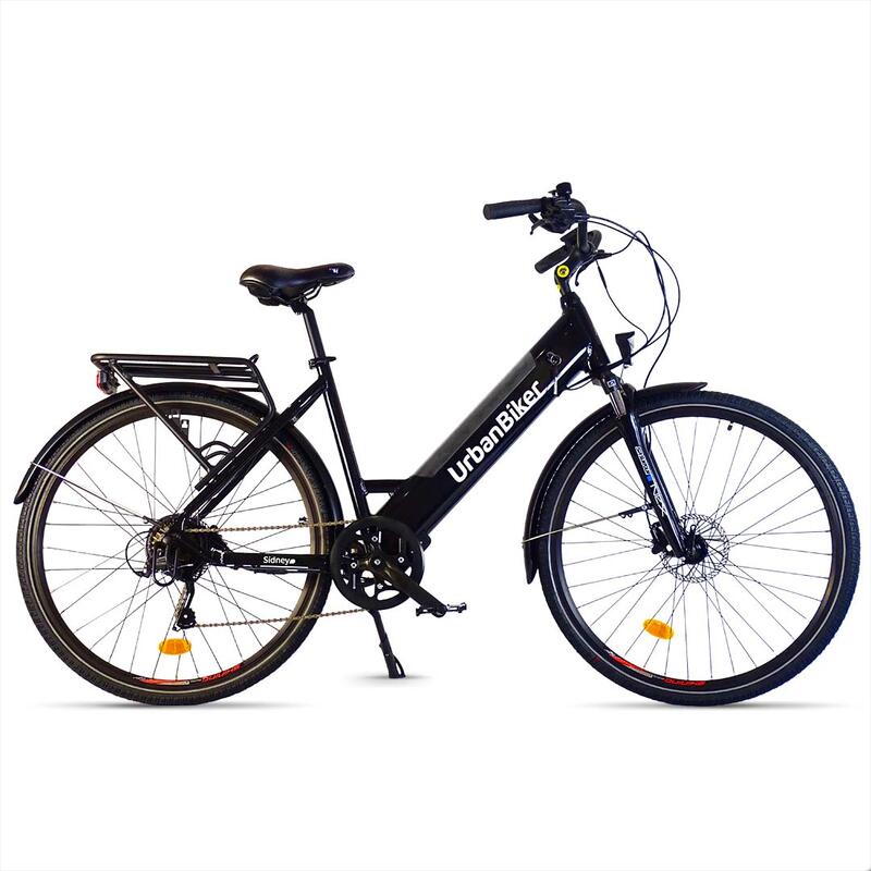 Urbanbiker Sidney | City E-Bike | 100KM Reichweite | Schwarz | 28"