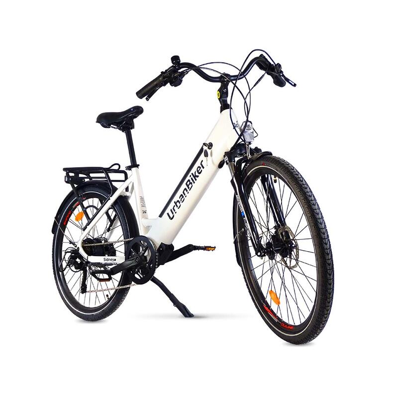 Urbanbiker Sidney E-Citybike, Weiß, 540 Wh (36 V 15 Ah)