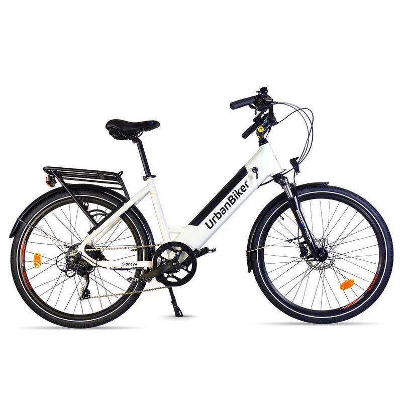 Urbanbiker Sidney E-Citybike, Weiß, 540 Wh (36 V 15 Ah)