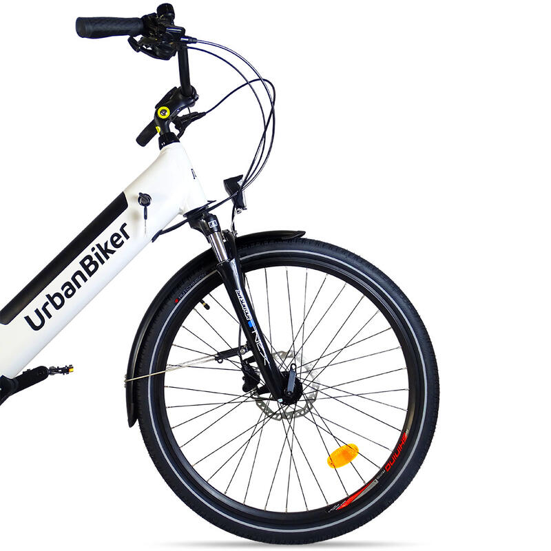 Urbanbiker Sidney E-Citybike, Weiß, 540 Wh (36 V 15 Ah)