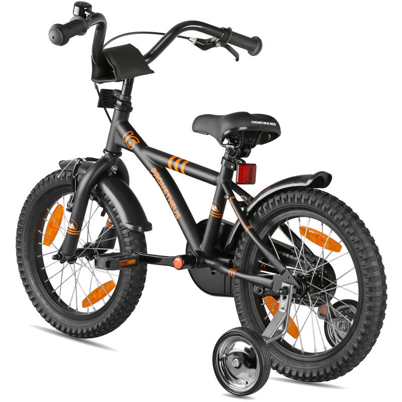 Kinderfahrrad 16 Zoll ab 4 Jahre mit Stützräder und Rücktritt PROMETHEUS BICYCLES DECATHLON
