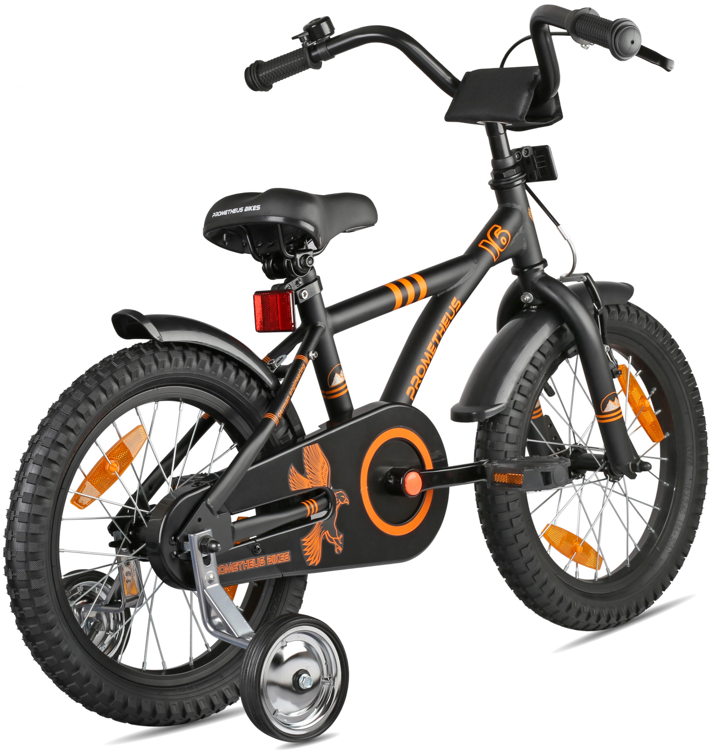 Kinderfahrrad 16 Zoll ab 4 Jahre mit Stützräder und Rücktritt 3/8