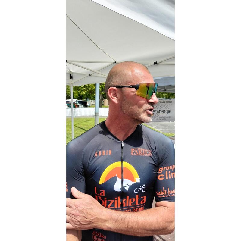 **Óculos de sol de esporte Ai1 preto fosco, CX LARANJA - cat.3 – MUNDAKA**