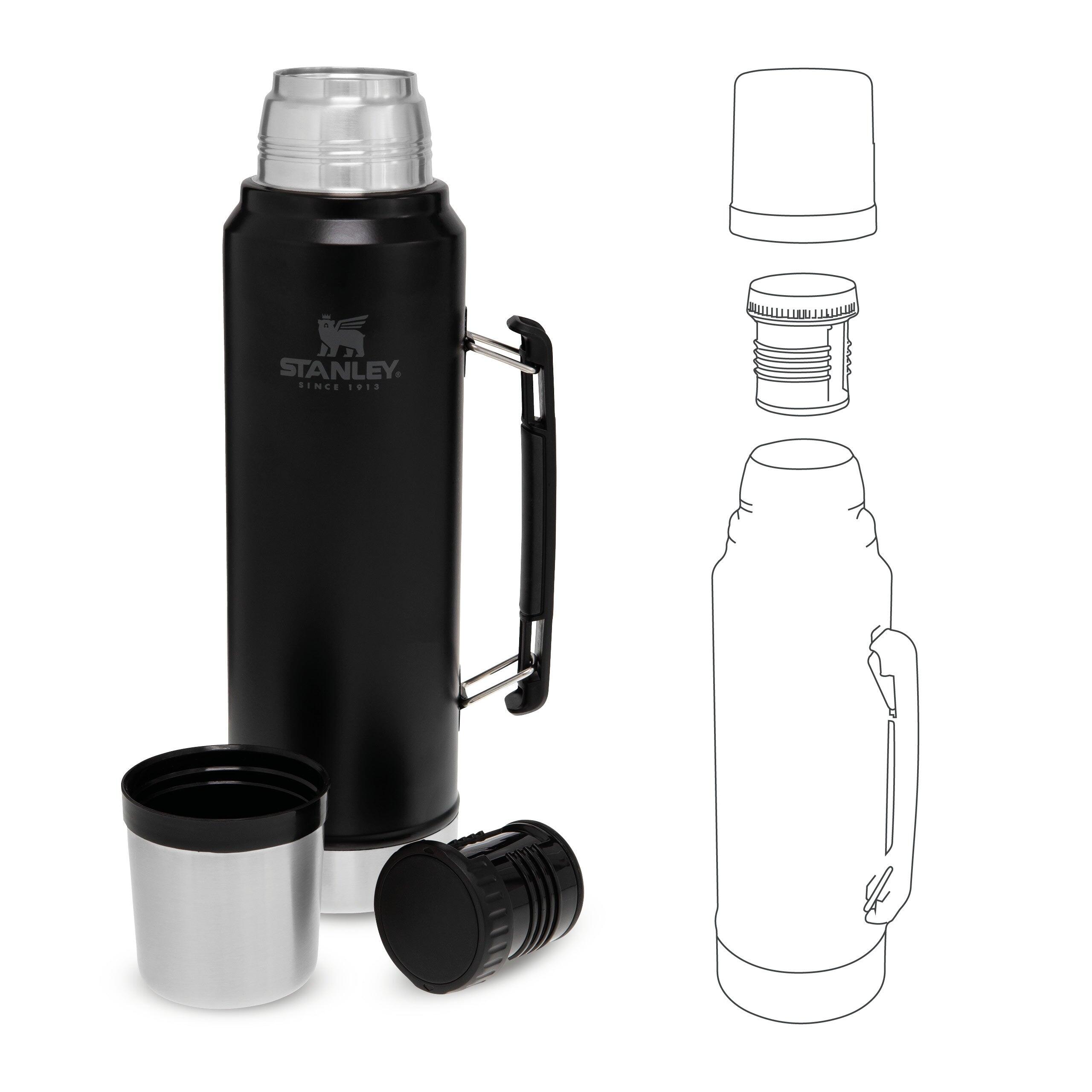 Thermosfles 'Classic' - 1L - Wandelen Fietsen - Dubbelwandige Vacuüm Isoleerfles 4/9