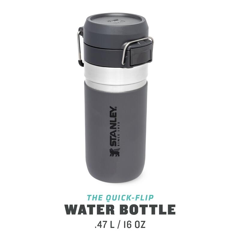 Gourde Isotherme 0,47L Bouteille D'Eau Fitness Trek Couvercle À Bouton-Poussoir