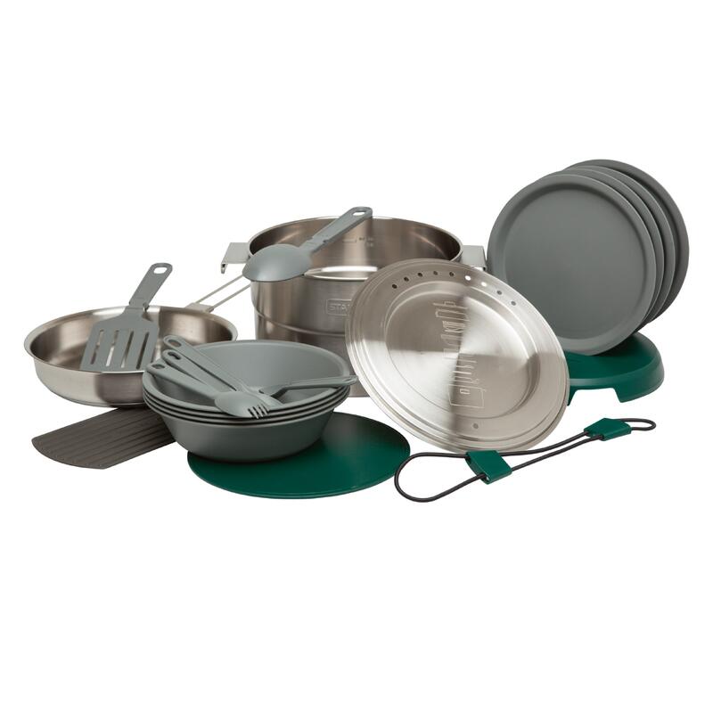 Conjunto De Cozinha Inox - Utensílios De Cozinha - 4 Pessoas - Campismo Trekking