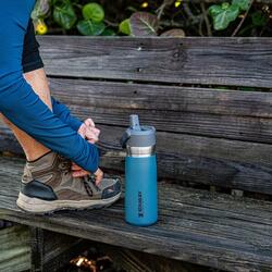 Bouteille D'Eau Isotherme 0,65L - Trek - Fitness - Gourde Avec Poignée -  Thermos