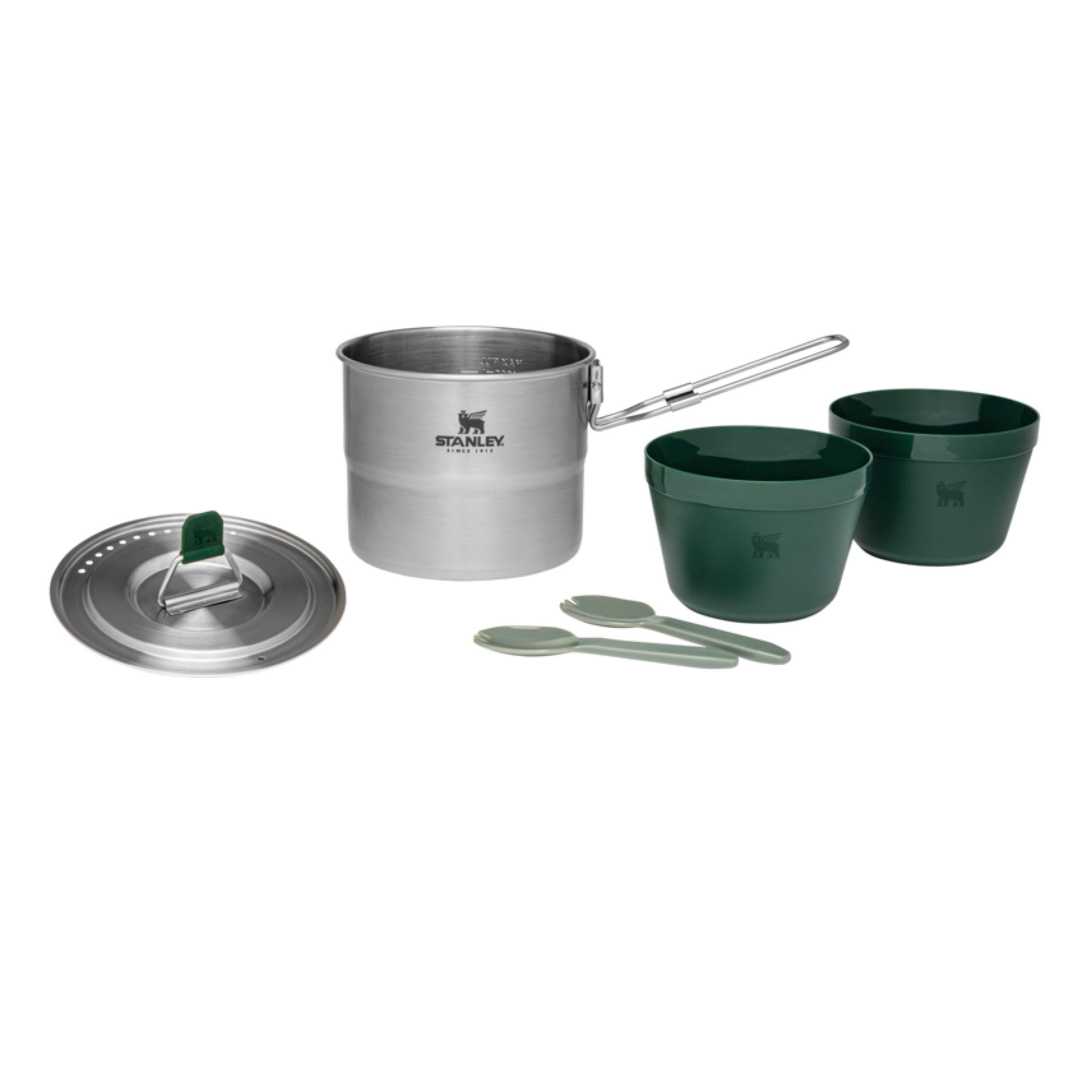 Set Da Cucina Camp Leggera - Gavetta Da Campeggio Inox - Set Pentole - 2 Persone 4/8