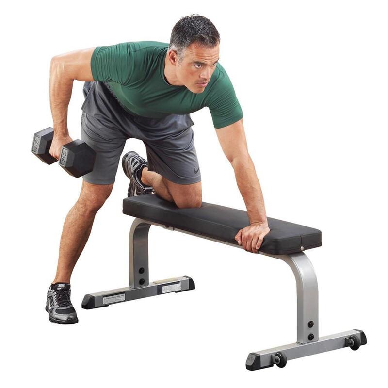 Banc plat et compact GFB350 pour fitness et musculation