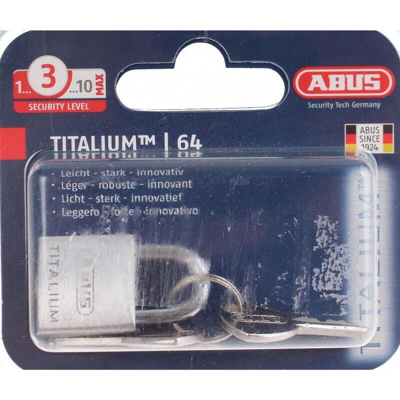 Abus Titalium Vorhängeschloss 20mm - Grau, 64TI/20, 3cm