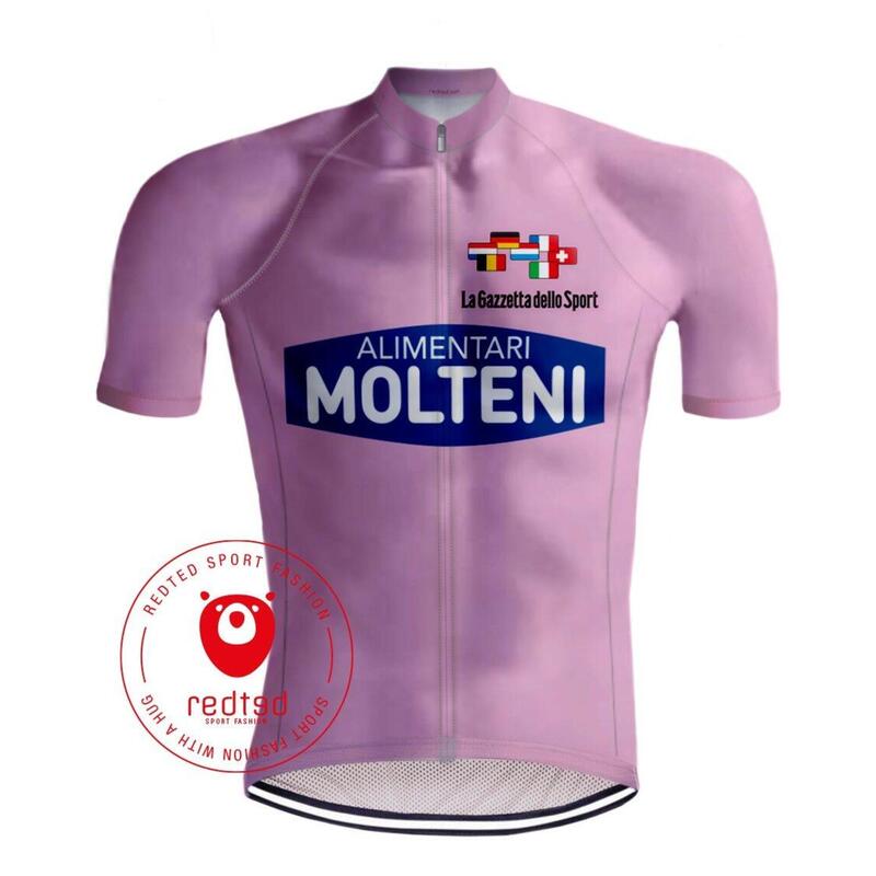 Maillot ciclista retro - Maillot rosa Molteni Giro de Italia - RedTed