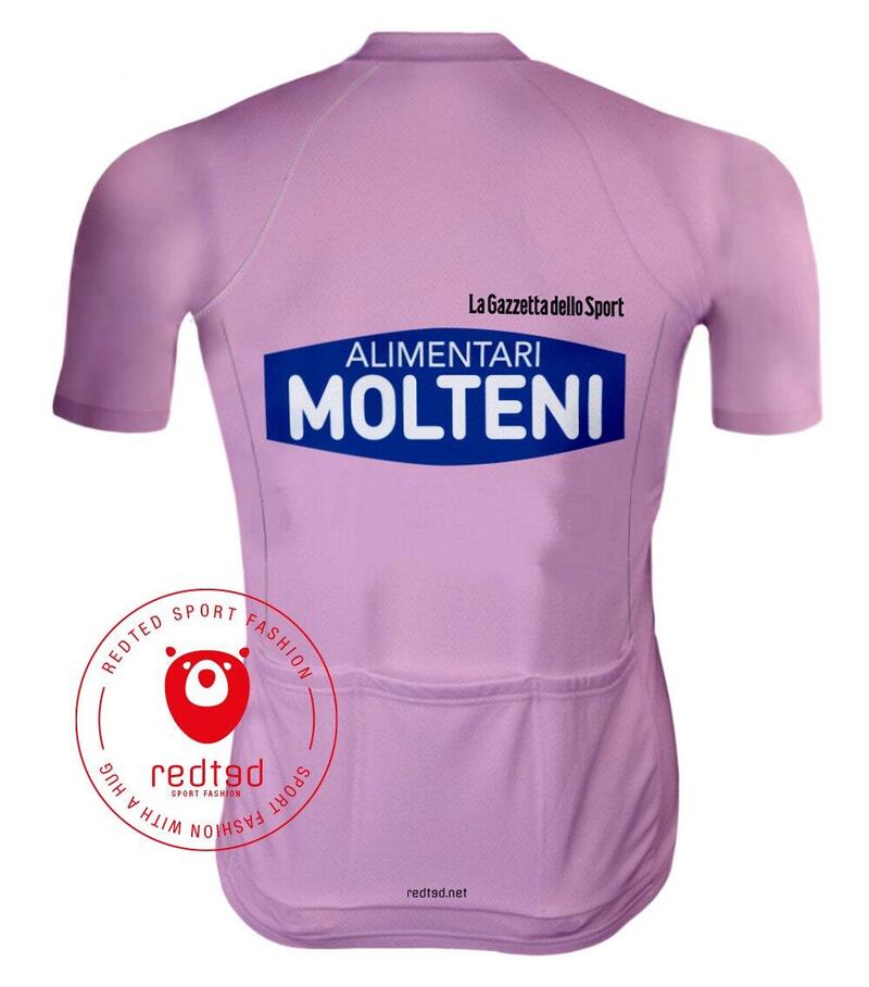 Camisola de Ciclismo Retro - Molteni Camisola Rosa  Giro d'Italia - RedTed