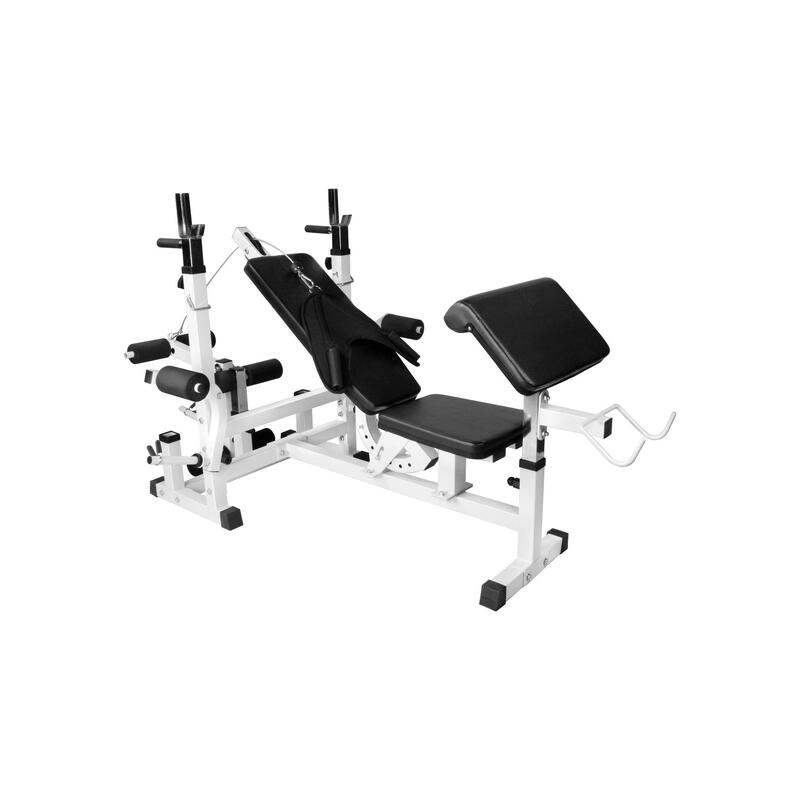 BANC MUSCULATION UNIVERSEL (BANC + OPTION POULIE) | MUSCULATION | NOIR OU BLANC