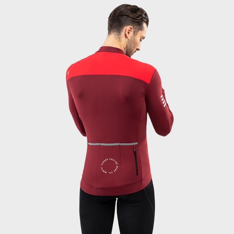 Maillot vélo thermique homme Cyclisme M4 Echelon Bordeaux