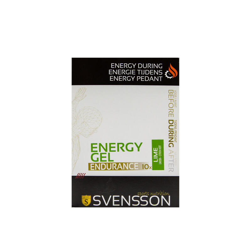 Svensson Energy gel endurance lime 10 + 2 pcs - gel isotonique - nutrition sport