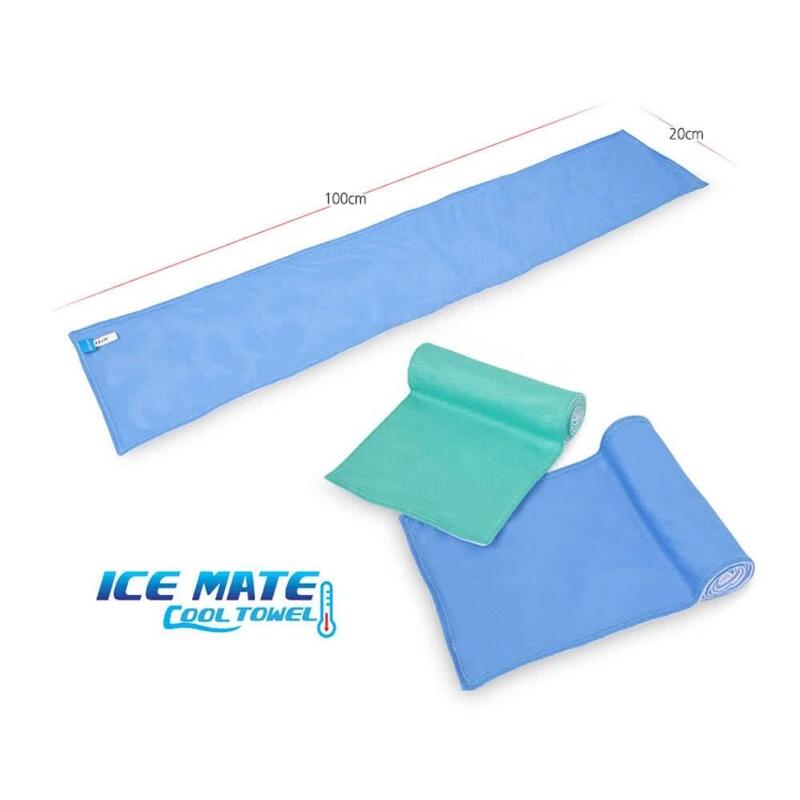 Ice Mate Cool Sports Towel 100cm - Orange/Lime Yellow