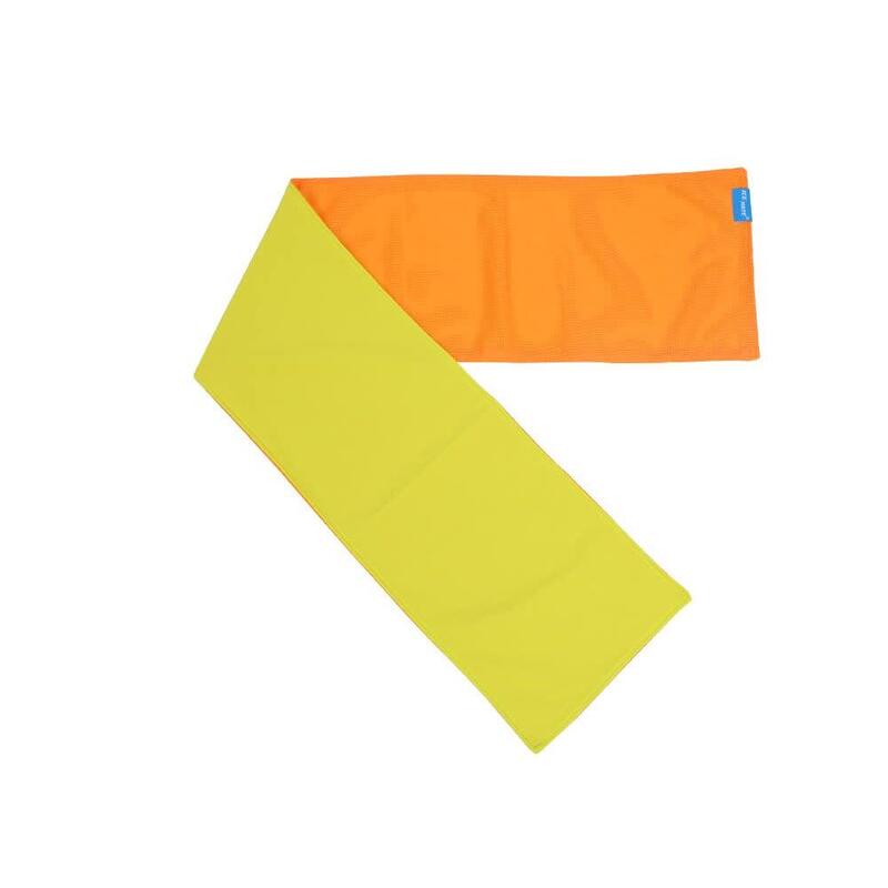 Ice Mate Cool Sports Towel 100cm - Orange/Lime Yellow