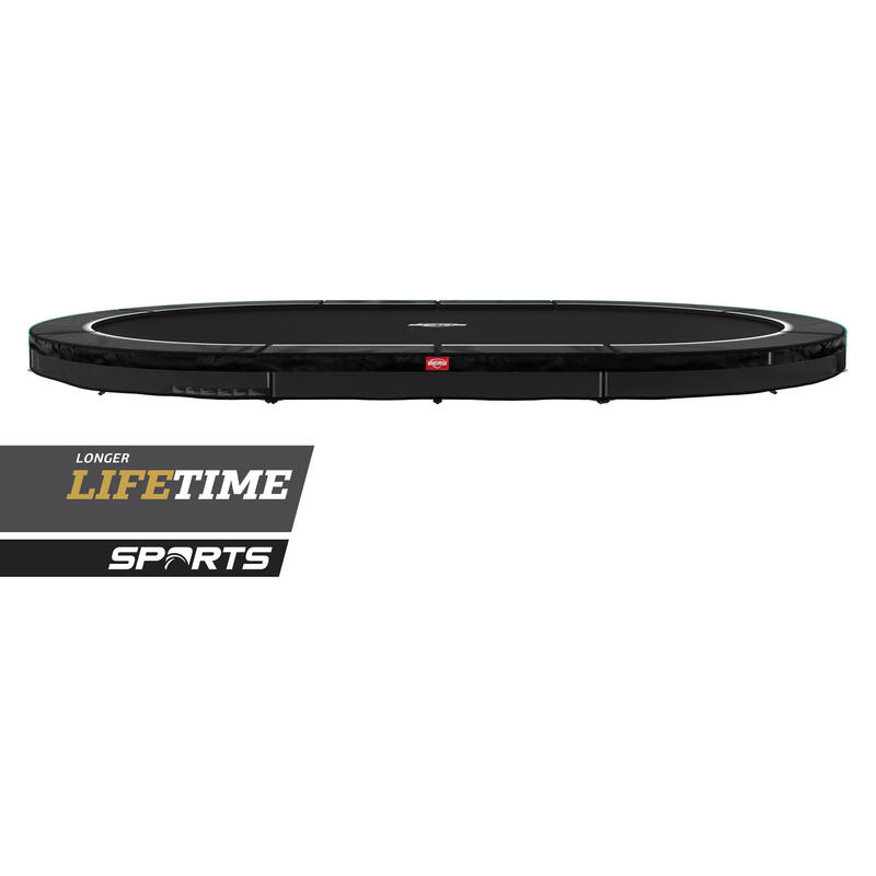 BERG Sport Trampolin oval Favorit InGround Schwarz 520 cm