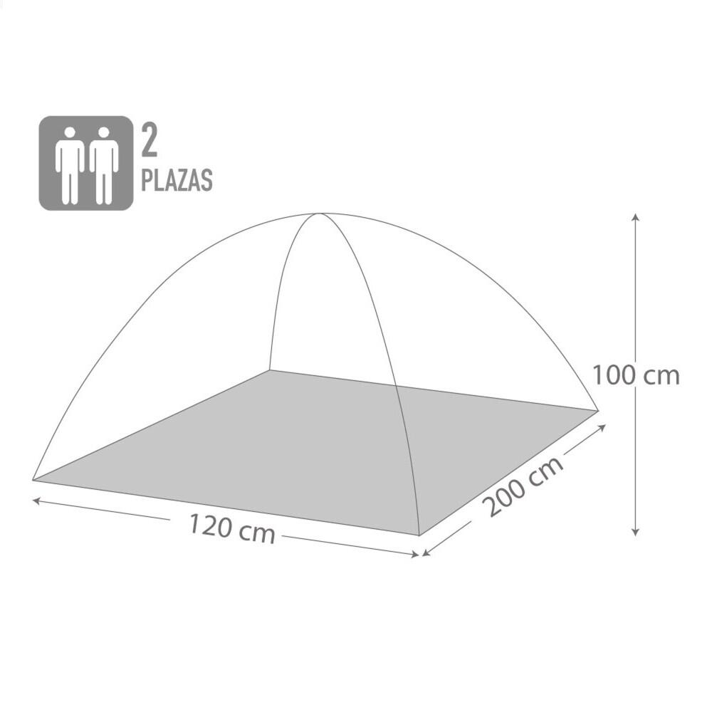 Tente pour 2 personnes 200x120x100 cm couleur bleue 3/4
