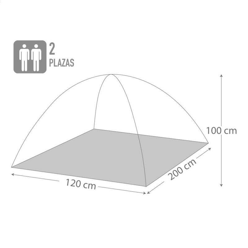 Tienda campaña dome para 2 personas AKTVE sport camping