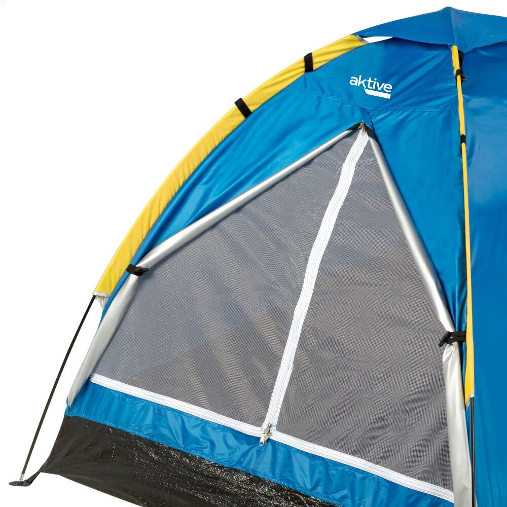 Tente pour 2 personnes 200x120x100 cm couleur bleue 2/4