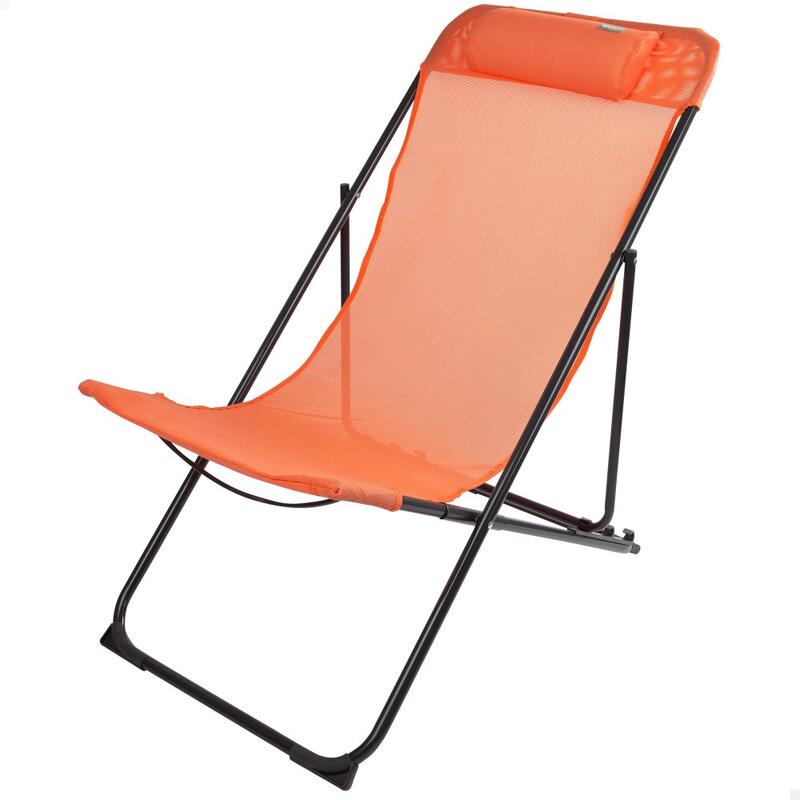 Cadeira de campismo dobrável laranja com alça Aktive