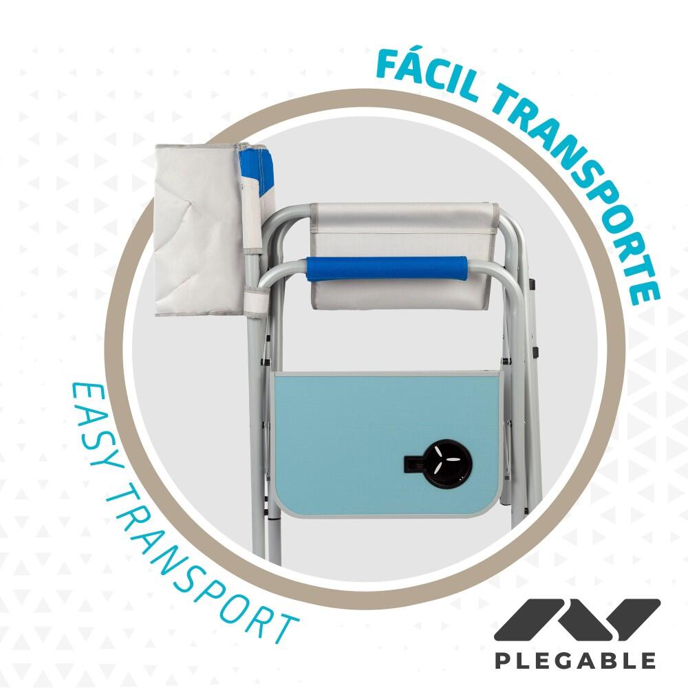 Sedia Regista Aktive 52871 - Sedia Portatile Per Esterno, Leggera E Pieghevole, Blu Navy - Foto 6