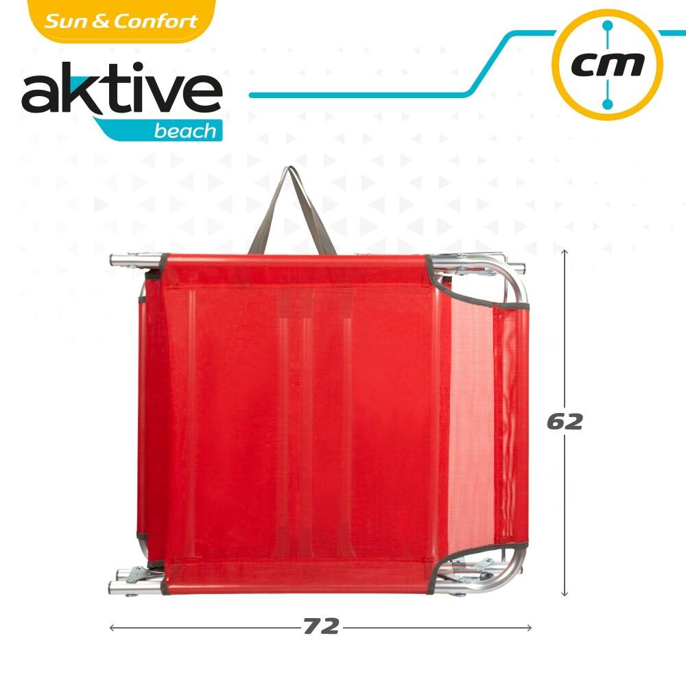 Tumbona de playa plegable con respaldo reclinable Aktive Beach 7/7