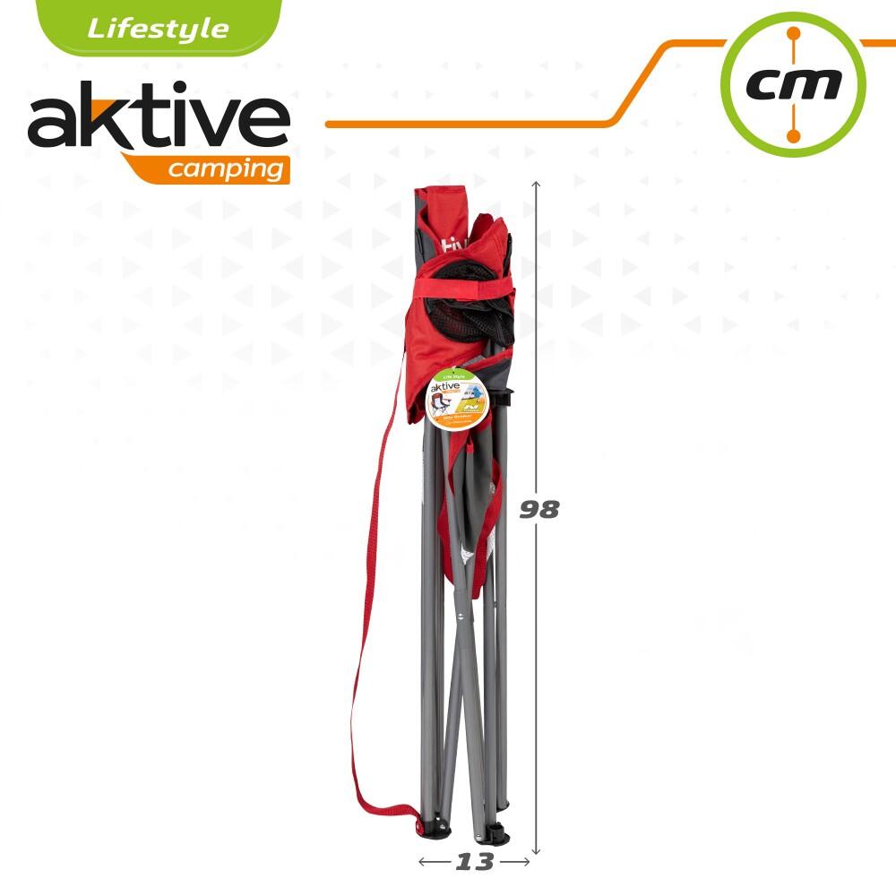 Sedia da campeggio pieghevole XL con portabicchieri Aktive 7/7