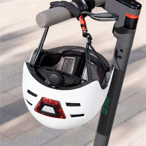 Capacete Youin aprovado com luzes LED USB ajustáveis ​Tamanho L(58-61 cm) Branco 2/7