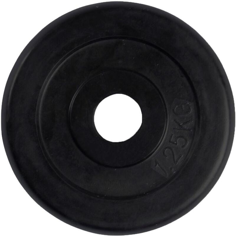 Disque de poids en caoutchouc  - Poids de poids - 30 mm - 1,25 kg